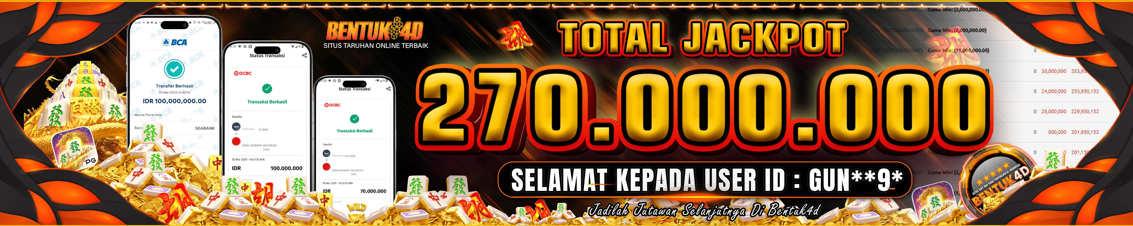 KEMENANGAN MEMBER 270JUTA!!